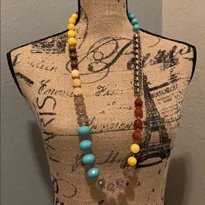 12” long multi colored necklace